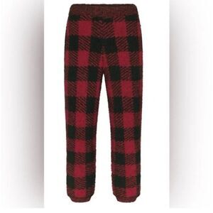 Skims Buffalo Plaid Cozy Knit Lounge Sweatpants Unisex fits S/M NEW